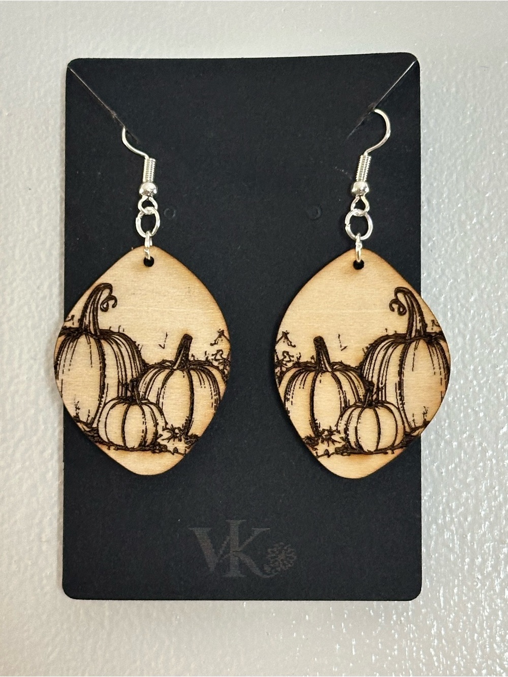 Pumpkin Patch Wooden Earrings